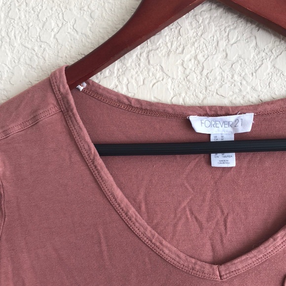 F21 V-Neck T-Shirt - Picture 2 of 4